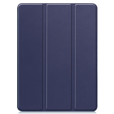 EIDERWOOD iPad Pro 11" (2024) Tri-Fold Artificial Leather Flip Case w. Apple Pencil Holder - Blue