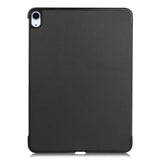 EIDERWOOD iPad Air 11" (2024) Litchi Tri-Fold Leather Flip Case - Black