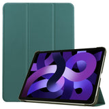 EIDERWOOD iPad Air 11" (2024) Litchi Tri-Fold Leather Flip Case - Green