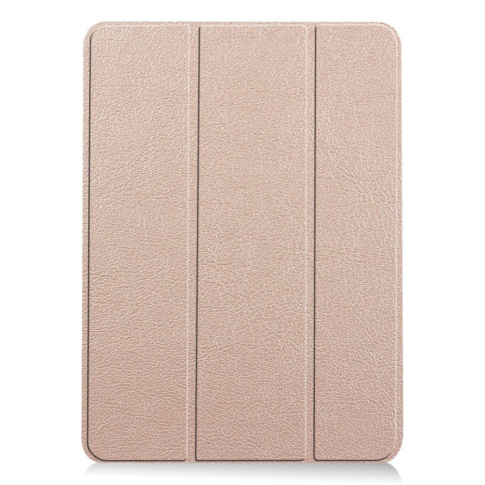 EIDERWOOD iPad Air 11" (2024) Litchi Tri-Fold Leather Flip Case - Gold