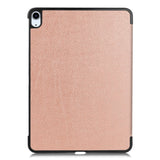 EIDERWOOD iPad Air 11" (2024) Litchi Tri-Fold Leather Flip Case - Rose Gold