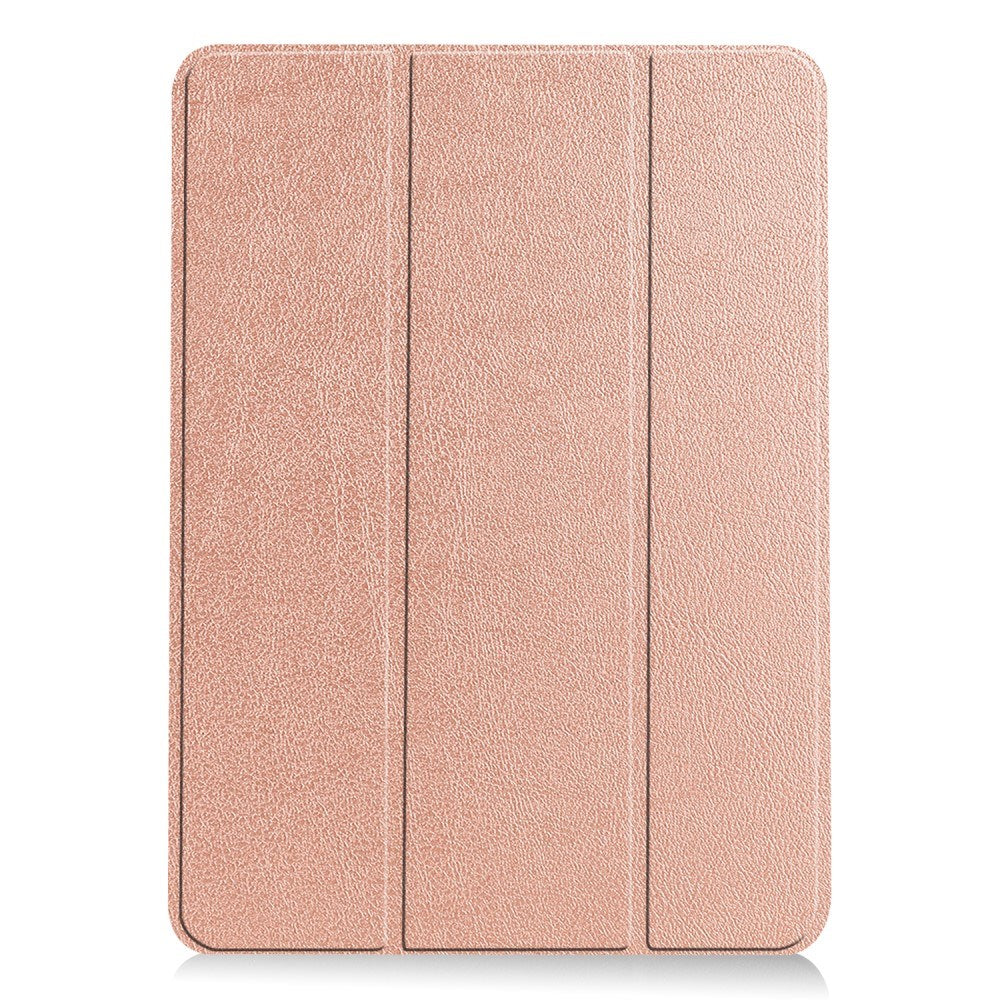 EIDERWOOD iPad Air 11" (2024) Litchi Tri-Fold Leather Flip Case - Rose Gold