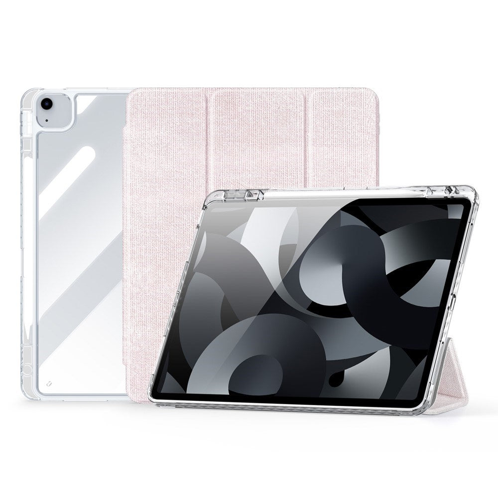 iPad Air 13" (2024) DUX DUCIS Unid Series Tri-Fold Flip Case - Transparent / Pink