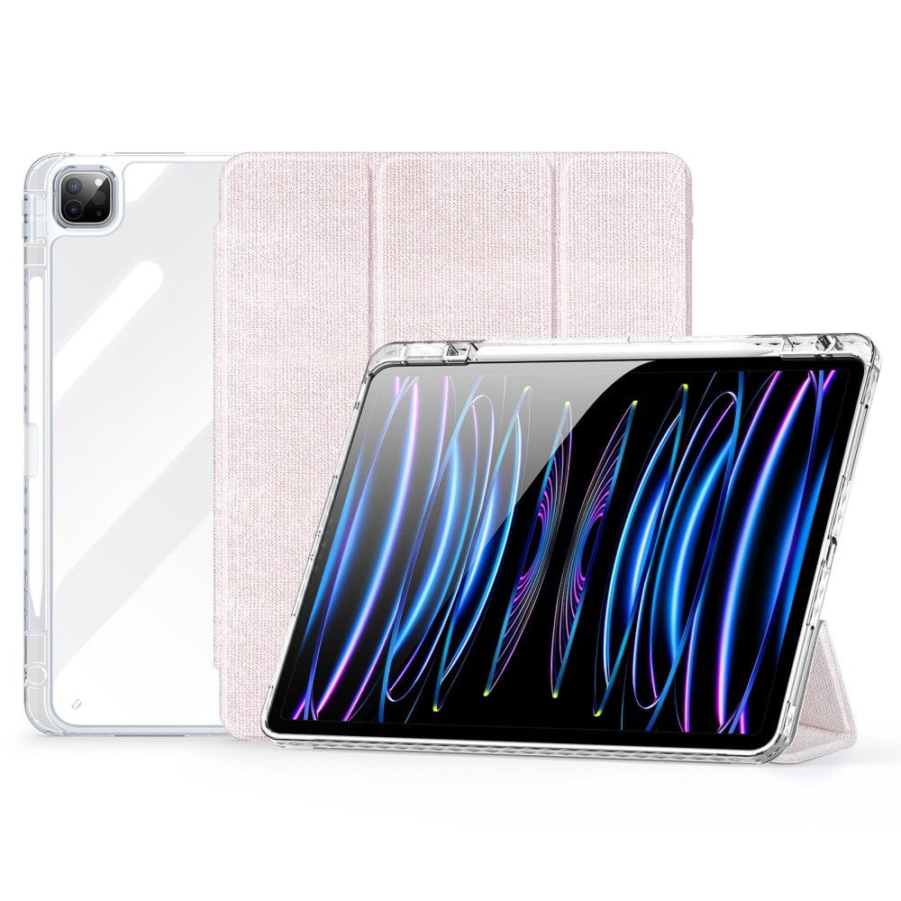 iPad Pro 13" (2024) DUX DUCIS Unid Series Tri-Fold Flip Case - Transparent / Pink