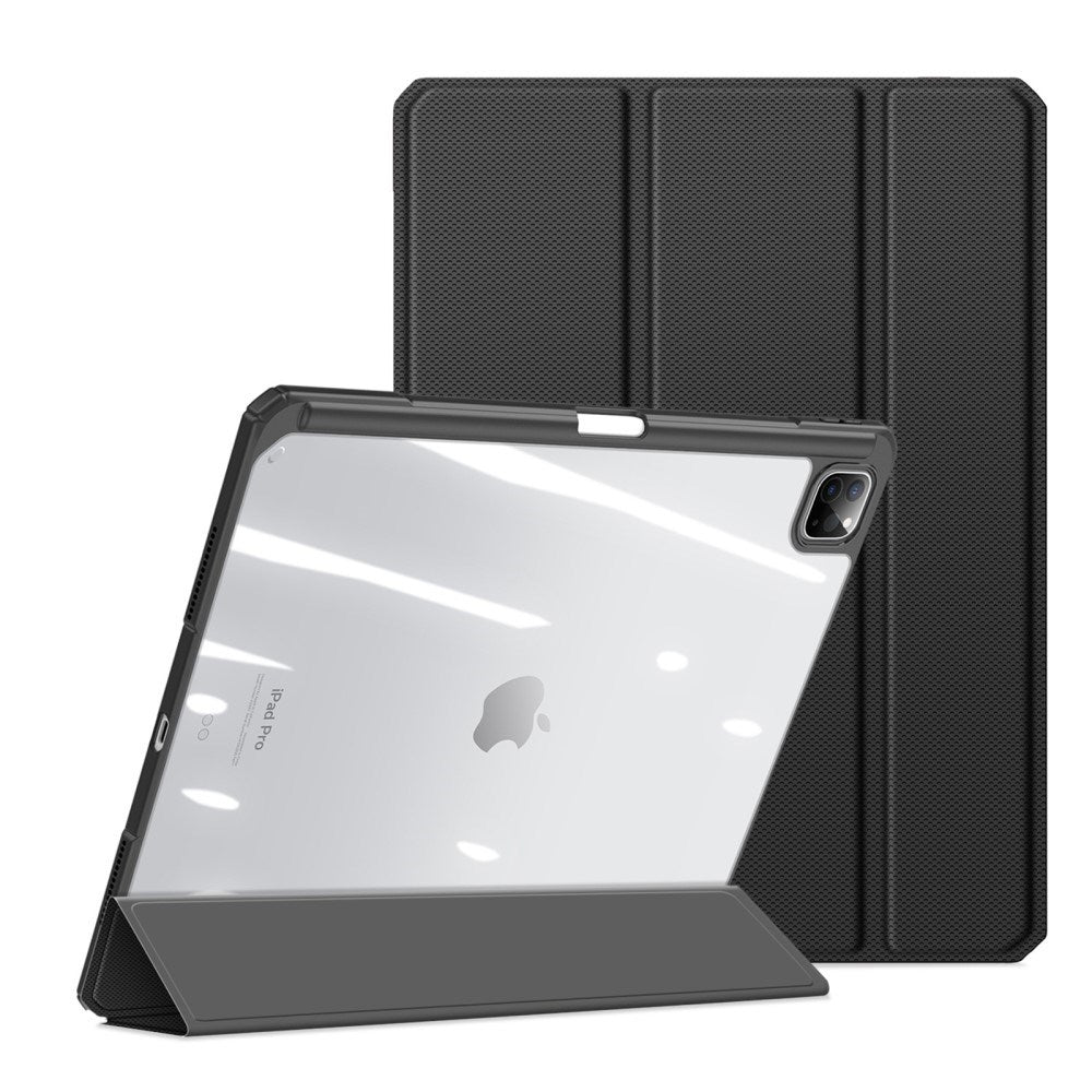 iPad Pro 13" (2024) Shockproof Case w. Pen Holder - Dux Ducis Toby Series - Transparent / Black