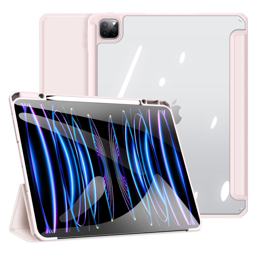 iPad Pro 13" (2024) Shockproof Case w. Pen Holder - Dux Ducis Toby Series - Transparent / Pink