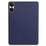 EIDERWOOD Xiaomi Redmi Pad Pro Tri-Fold Artificial Leather Flip Case w. Stylus Pencil Holder - Blue