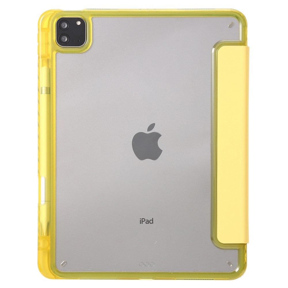 EIDERWOOD iPad Pro 13" (2024) Tri-Fold Artificial Leather Flip Case w. Apple Pencil Holder - Yellow