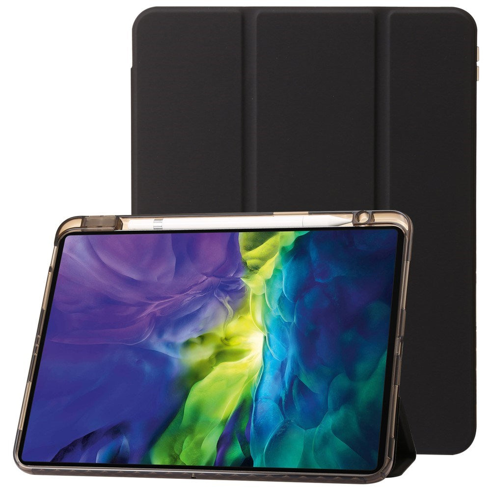 EIDERWOOD iPad Pro 13" (2024) Tri-Fold Artificial Leather Flip Case w. Apple Pencil Holder - Black