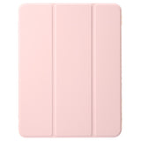 EIDERWOOD iPad Pro 11" (2024) Tri-Fold Artificial Leather Flip Case w. Apple Pencil Holder - Light Pink