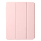 EIDERWOOD iPad Air 11" (2024) Tri-Fold Artificial Leather Flip Case w. Apple Pencil Holder - Light Pink