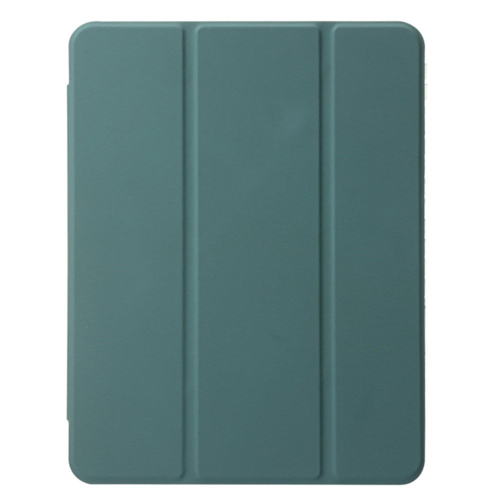 EIDERWOOD iPad Air 11" (2024) Tri-Fold Artificial Leather Flip Case w. Apple Pencil Holder - Green