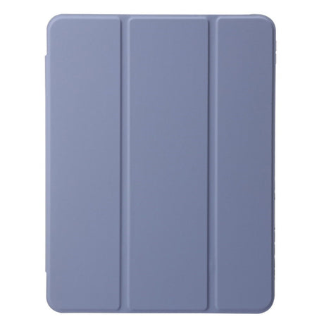 EIDERWOOD iPad Air 11" (2024) Tri-Fold Artificial Leather Flip Case w. Apple Pencil Holder - Purple