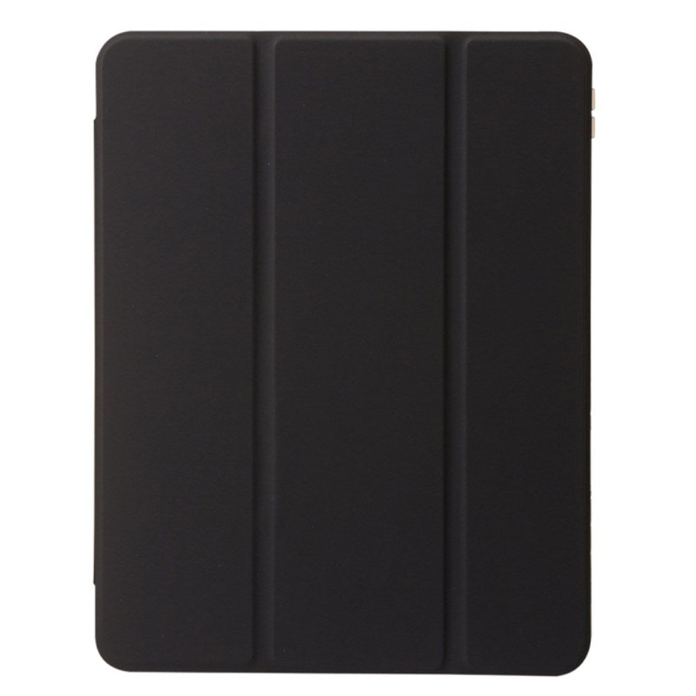 EIDERWOOD iPad Air 13" (2024) Tri-Fold Artificial Leather Flip Case w. Apple Pencil Holder - Black