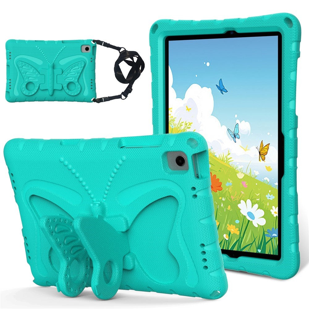 Samsung Galaxy Tab A11+ (Plus) / A9+ (Plus) EIDERWOOD Kids Case - Butterfly Kickstand Case - Turquoise