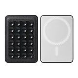 Silicone Suction Cup Mobile Holder with Faux Leather - MagSafe Compatible - Black