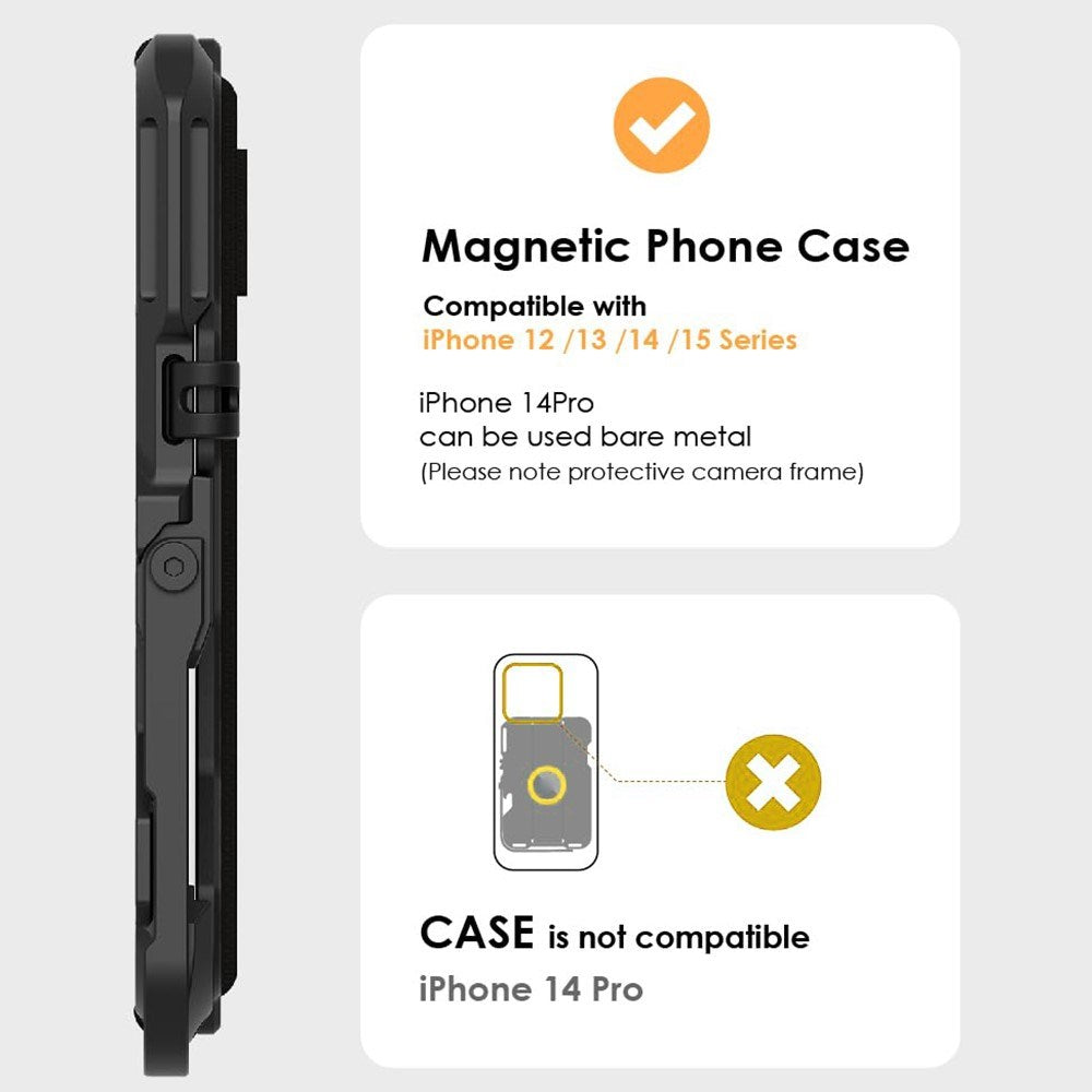 AULUMU Multifunctional Card Holder - MagSafe Compatible - Black Carbon