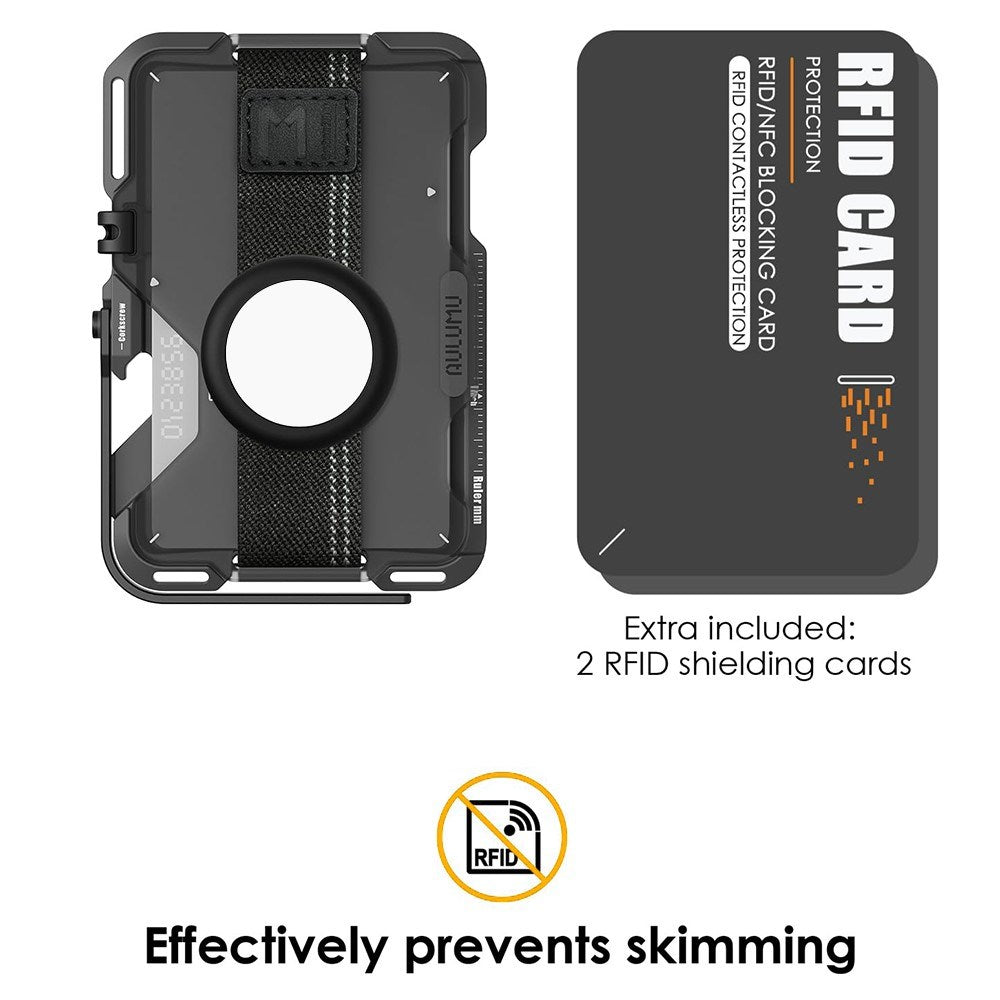 AULUMU Multifunctional Card Holder - MagSafe Compatible - Grey / Black