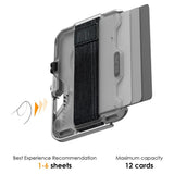 AULUMU Multifunctional Card Holder - MagSafe Compatible - White / Silver