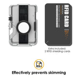 AULUMU Multifunctional Card Holder - MagSafe Compatible - White / Silver