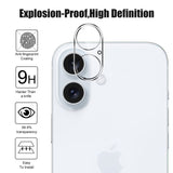 iPhone 16 2-in-1 Bundle Camera Lens Protector and Tempered Glass Screen Protector - Transparent