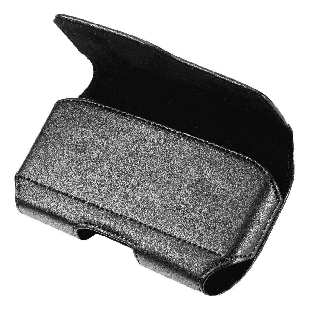 Universal Belt Pouch for Mobile - Elegant Faux Leather - Max. Mobile: 160 x 75mm - Black