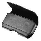 Universal Belt Pouch for Mobile - Elegant Faux Leather - Max. Mobile: 160 x 75mm - Black