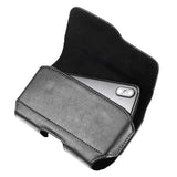 Universal Belt Pouch for Mobile - Elegant Faux Leather - Max. Mobile: 160 x 75mm - Black