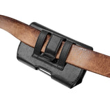 Universal Belt Pouch for Mobile - Elegant Faux Leather - Max. Mobile: 160 x 75mm - Black