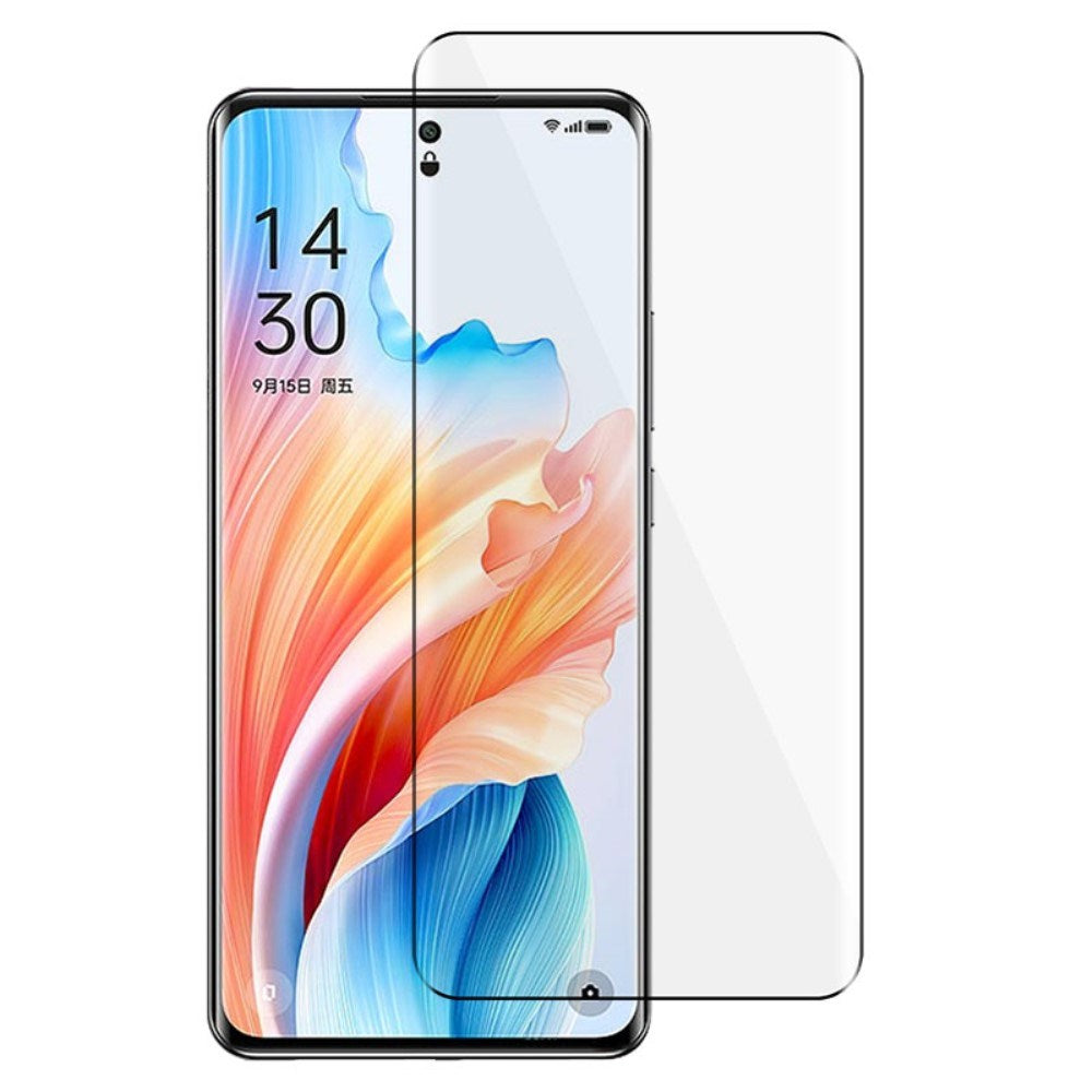 Oppo A2 Pro (5G) Tempered Glass - Full-Fit Screen Protection - Black Edge