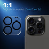 NORTHJO iPhone 16 Pro / 16 Pro Max Tempered Camera Lens Glass - 2 pcs. - Transparent / Black Edge