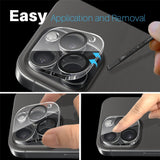 NORTHJO iPhone 16 Pro / 16 Pro Max Tempered Camera Lens Glass - 2 pcs. - Transparent / Black Edge