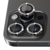 NORTHJO iPhone 16 Pro / 16 Pro Max Camera Lens Protector - Decorative Stones - Black