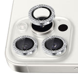NORTHJO iPhone 16 Pro / 16 Pro Max Camera Lens Protector - Decorative Stones - Silver