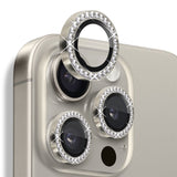 NORTHJO iPhone 16 Pro / 16 Pro Max Camera Lens Protector - Decorative Stones - Beige