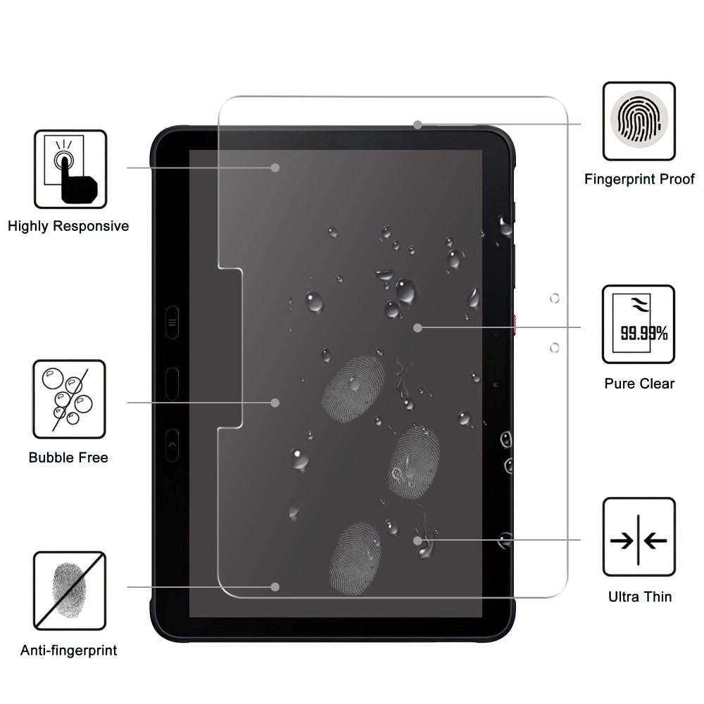 Samsung Galaxy Tab Active 4 Pro Arc Edge Tempered Glass - Screen Protection - Transparent