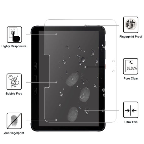 Samsung Galaxy Tab Active 4 Pro Arc Edge Tempered Glass - Screen Protection - Transparent