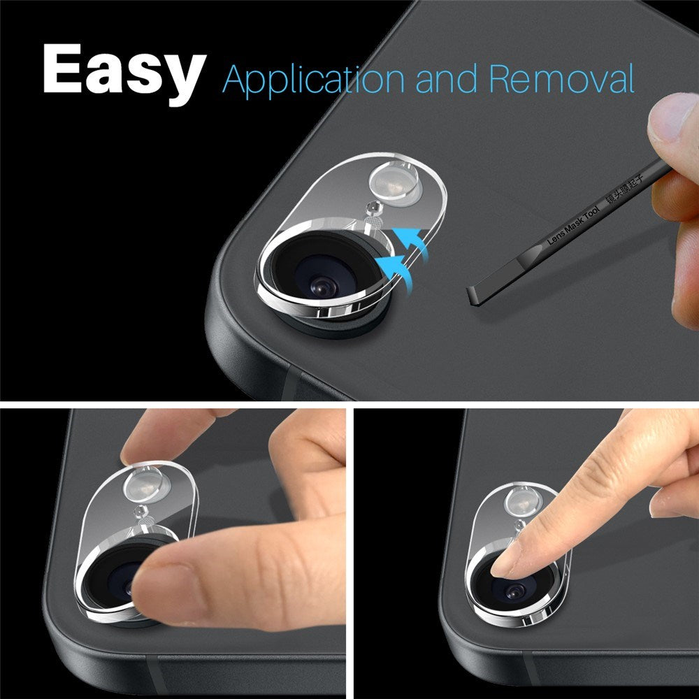 NORTHJO iPhone 16e Tempered Camera Lens Glass - 2 pcs. - Transparent