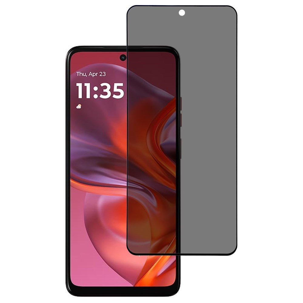 Motorola Moto G15 / G05 Full Fit Tempered Screen Protector Glass - Privacy Function - Transparent