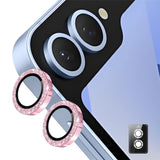 ENKAY Samsung Galaxy Z Flip7 Glitter Camera Lens Protector - Pink