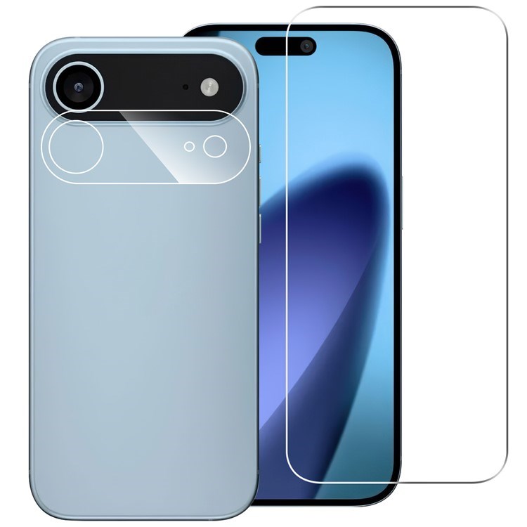 iPhone Air 2-in-1 Protection Set with Tempered Glass Screen Protector & 2 pcs Camera Lens Protection Film - Transparent