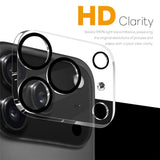 NORTHJO iPhone 17 Pro Max Tempered Camera Lens Glass - Transparent / Black