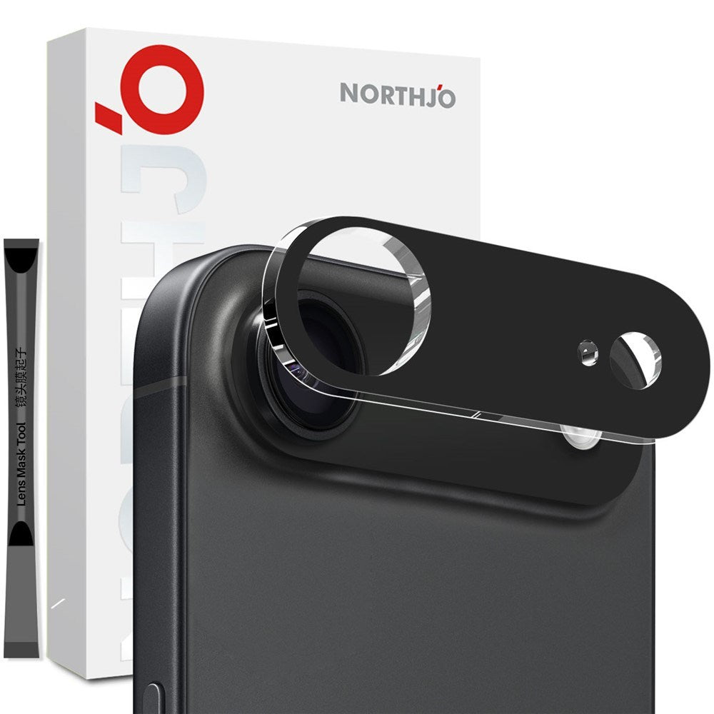NORTHJO iPhone Air Tempered Camera Lens Glass - Black