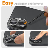 NORTHJO iPhone 17 Tempered Camera Lens Glass - Transparent / Black Edge - 2 Pcs.