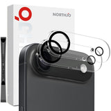 NORTHJO iPhone Air Tempered Camera Lens Glass - Transparent / Black Edge - 2 Pcs.