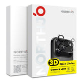 NORTHJO iPhone 17 Pro Tempered Camera Lens Glass - Transparent / Black Edge - 2 Pcs.