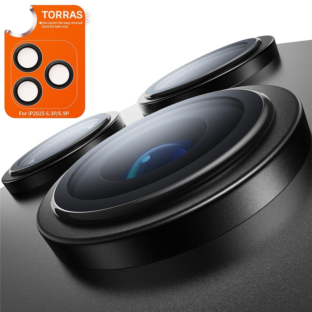 TORRAS iPhone 17 Pro LensGuard Camera Lens Protector Glass - Black