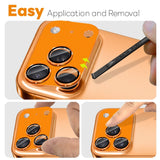 NORTHJO iPhone 17 Pro Max Camera Lens Protector - Matte Metal & Glass - Orange