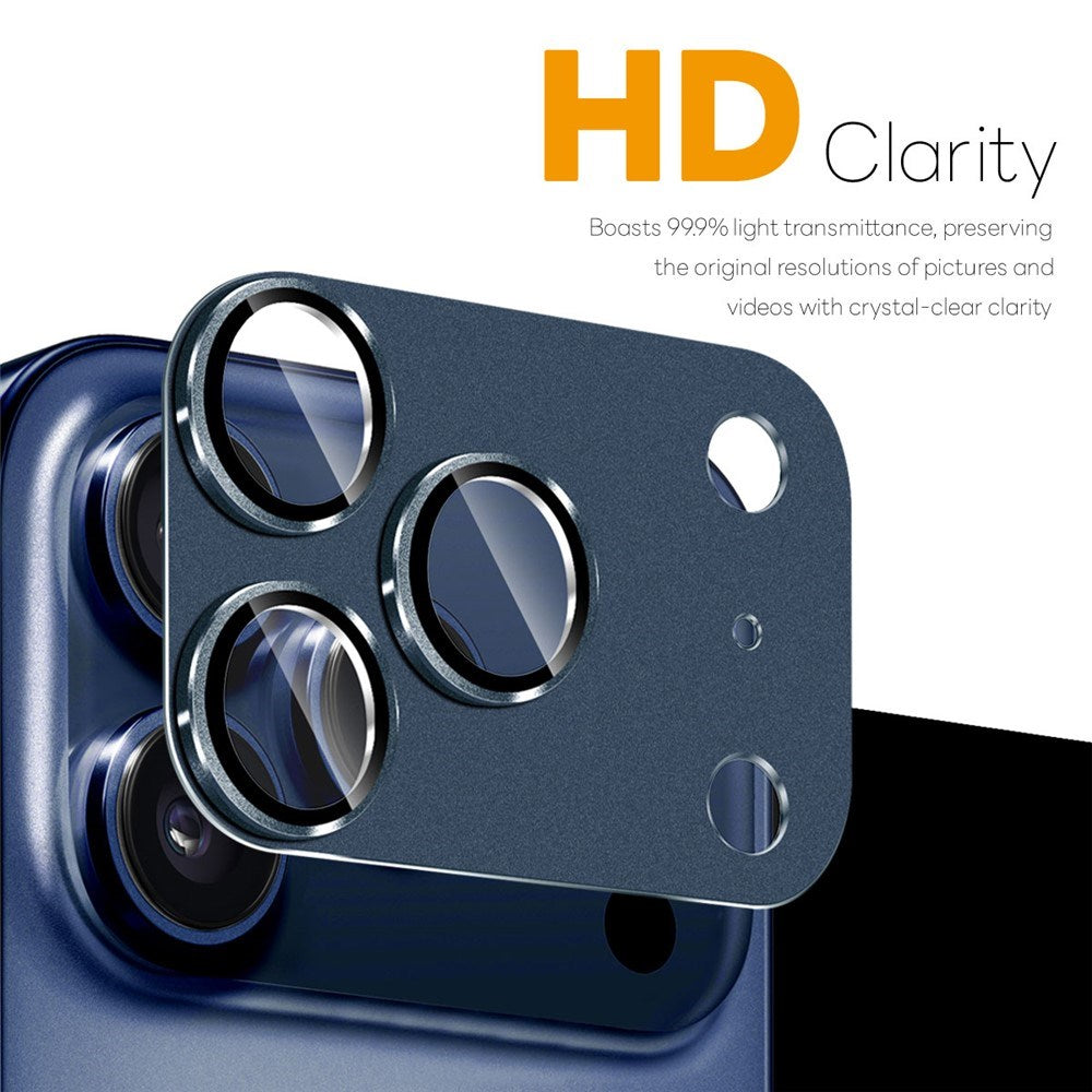 NORTHJO iPhone 17 Pro Max Camera Lens Protector - Matte Metal & Glass - Blue