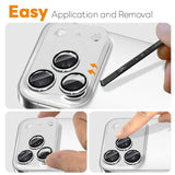 NORTHJO iPhone 17 Pro Max Camera Lens Protector - Matte Metal & Glass - Silver